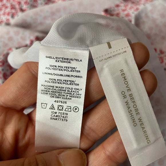 Ann Taylor Ditsy Red Poppy Floral Wrap Fit Flare Midi Dress Size 2 - Picture 7 of 13